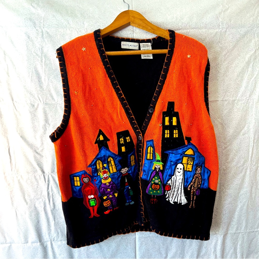 Halloween vintage sweater vest